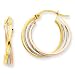 14k Gold Tri-Color Hoop Earrings