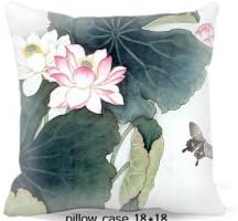 Decorative Brief strokes Dolphin Animal Chinese ink-wash art Custom Coton throw pillowcase pillow covers 1818 Indoor , Outdoor