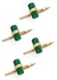 14K Gold and Malachite Tuxedo Shirt Stud Set