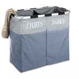 Double Laundry Hamper - Clothes Sorter (Marine Blue) (21.50