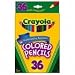 Colored Pencils, Crayola, 36 Ct., Full Length, Assorted Colors BIN684036