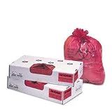 Health Care Bio-hazard Printed Liners, 1.3mil, 24 x 32, Red, 250 per Carton