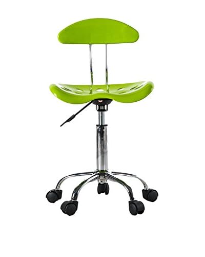 Design Twist Office Sedia Con Ruote Plastica Verde