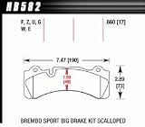 Disc Brake Pad Blue 9012 w/0.660 Thickness Fits Brembo Scalloped