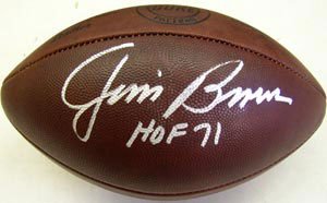 Jim Brown Signed Official NFL Football - HOF 71