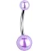 Purple Faux Pearl Belly Ring