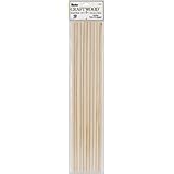 Darice 9162-03 Unfinished Natural Wood Craft Dowel Rod, 1/4-Inch