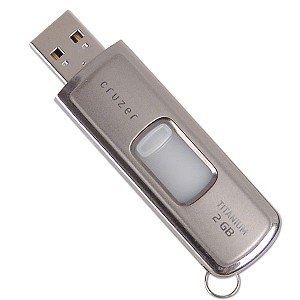Buy Now at Amazon.com: SanDisk 2 GB Cruzer Titanium USB Flash Drive With U3 (SDCZ7-2048-A10RB)