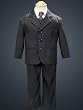 Baby Boy's Dark Grey 5 Pc Suit with Vest 9-12M