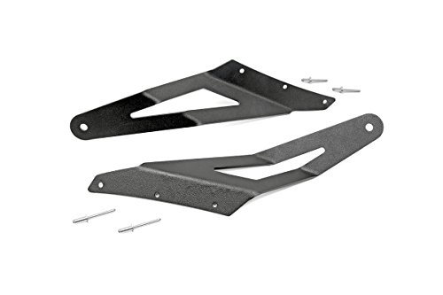 Rough Country - 70538A - 54-inch Curved LED Light Bar Upper Windshield Mounting Brackets (Dodge / Ram Pickup)
