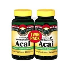 Spring Valley Antioxidant Support Acai 500 mg, 200 Softgels - aus den USA