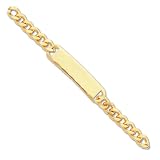 8.25in Gold-plated Large Polished ID Bracelet
