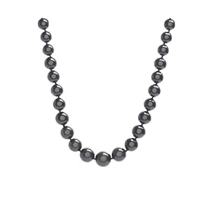 14k Yellow Gold 10-14mm Black Masami Shell Pearl Necklace with ball Clasp, 18 by