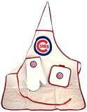 Chicago Cubs MLB Apron Oven Mitt Potholder Tailgate Set