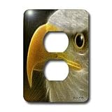 SmudgeArt Eagle Designs - The Guardian - Light Switch Covers - 2 plug outlet cover