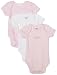 SpaSilk 100% Cotton Short Sleeve Printed Lap Shoulder 3-Pack Bodysuit - Girl, Preemie