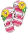 Finders Key Purse Stripped Flip Flops Key Chain