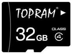 TOPRAM 32GB 32G Class 4 C4 microSD microSDHC SDHC Card with SD Adapter