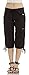 Classic Designs Womens Stretch Poplin Cargo Capri with Fabric Belt