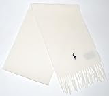 Ralph Lauren Lambswool Cream Logo Scarf
