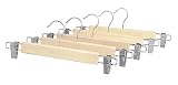 Whitmor 6026-341 Natural Wood Collection Skirt Hangers Set of 5