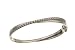9ct White Gold Ladies Crossover Stone Set Bangle