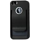 Reiko Belt Clip Polymer Case for iPhone 5 - Retail Packaging - Black