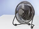 infactory Starker Mini-Ventilator "Silent Flow" aus Metall