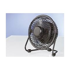 infactory Starker Mini-Ventilator "Silent Flow" aus Metall