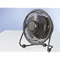 infactory Starker Mini-Ventilator "Silent Flow" aus Metall