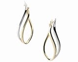 Image of 9ct Yellow and White Gold Double Swirl Earrings