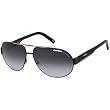 Carrera 11/S Men's Aviator Metal Designer Sunglasses - Matte Black/Dark Gray Gradient