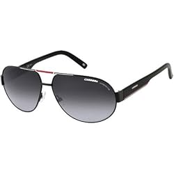 Carrera 11/S Men's Aviator Metal Designer Sunglasses - Matte Black/Dark Gray Gradient