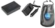 Digital Replacement Battery PLUS Mini Battery Travel Charger for Specific Digital Camera and Camcorder Models / Compatible with KODAK KLIC-5001, SANYO DB-L50, DB-L50AU, KODAK EasyShare: DX6490, DX7440, DX7590, DX7630, P712, P850, P880, Z730, Z7590, Z760, SANYO Xacti: DMX-FH11, DMX-HD1010, DMX-HD2000, DMX-WH1, VPC-HD1000, VPC-HD1010, VPC-HD2000, VPC-WH1, Xacti VPC-TH1 Charges with Intelligent Charge Technology - Includes Car Adapter and Leatherette Camera / Lens Accessories Pouch
