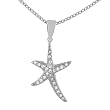 Tressa Sterling Silver Cubic Zirconia Starfish Necklace
