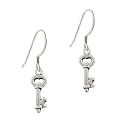 Key Charm Sterling Silver Fairy Tale Children's Earrings