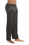 Men's Classic Pajama Pants, Lounge Pants with Drawstring, Elastic Waist, Pockets & Button Fly