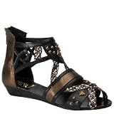 Naughty Monkey Women's Exhibit A Gladiator Sandal,Multi-Metallic,8.5 M US