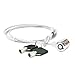 Notebook and Universal Security Cable Chain Lock w/ Two Keys, 3 FT Silver