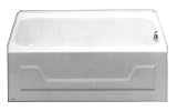 Honolulu 46.5 x 27 Bath Tub with Slip Resistant Floor in White