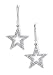 Sterling Silver Diamond Dangle Star Earrings