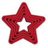 Christmas Red Star 5 piece Cookie Cutter Set