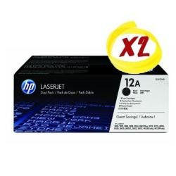 HP LaserJet 12A Print Cartridge in Retail Packaging - Dual Pack Q2612AD (Black)