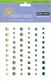 Hero Hues Adhesive Pearls & Gems 60/Pkg - Foliage Mixed