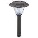 Malibu Solar White Nichia LED Outdoor Plastic Garden Lights, Dark Rust with Fluted Glass Globe 4-Pack #LZ2006DR4