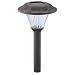 Malibu Solar White Nichia LED Outdoor Plastic Garden Lights, Dark Rust with Fluted Glass Globe 4 Pack #LZ2006DR4
