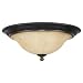 Murray Feiss Lighting FM266LBR Cervantes CollectionFlush Mount, Liberty Bronze Finish with Frost amber Glass