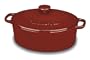 Cuisinart CI755-30CR Chef's Classic Enameled Cast Iron 5-1/2-Quart Oval Covered Casserole, Cardinal Red