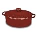 Cuisinart CI755-30CR Chef's Classic Enameled Cast Iron 5-1/2-Quart Oval Covered Casserole, Cardinal Red