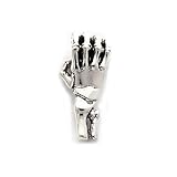 Sterling Silver Gothic Skeleton Hand Pendant